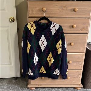 Vintage Embassy Row Argyle Knit Sweater – Men’s Size Large